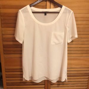 White Sheer Banana Republic L Tee